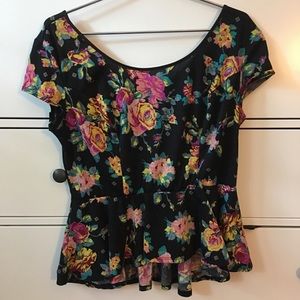Floral Peplum Shirt
